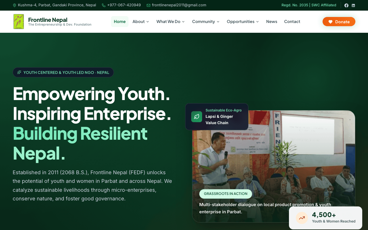 Frontline Nepal website preview