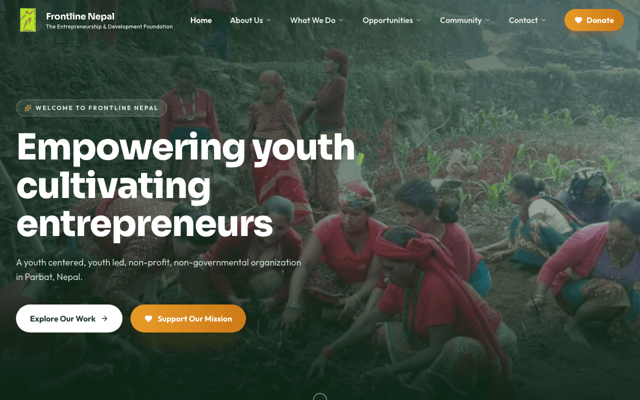 Frontline Nepal website preview