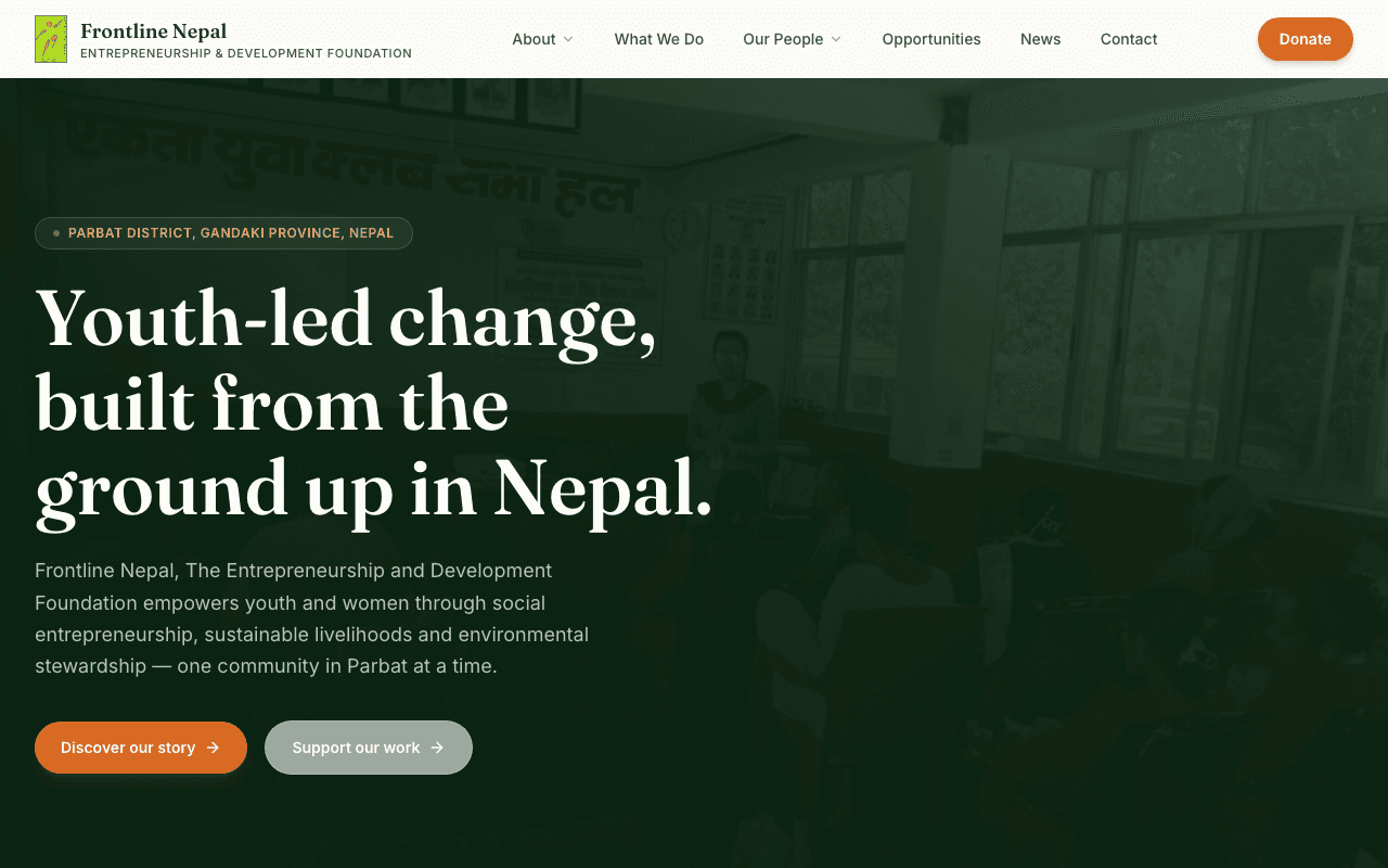 Frontline Nepal website preview