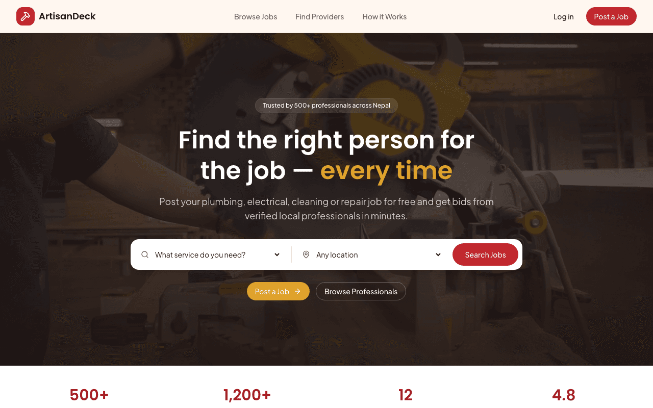 Service Business website preview